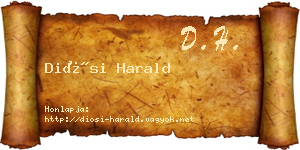 Diósi Harald névjegykártya